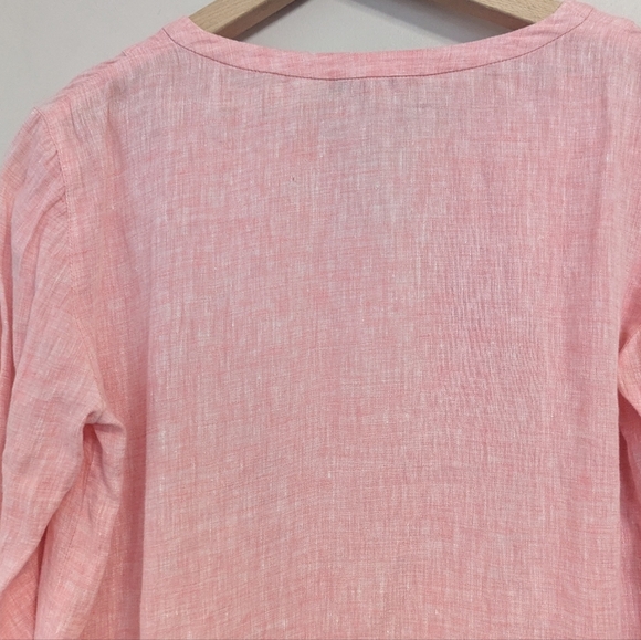 Lafayette 148 Linen Button Peasant Top - Picture 10 of 14